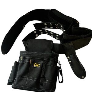 CLC Tool Works & Klein 4 Pc Belt/Pouch Set
